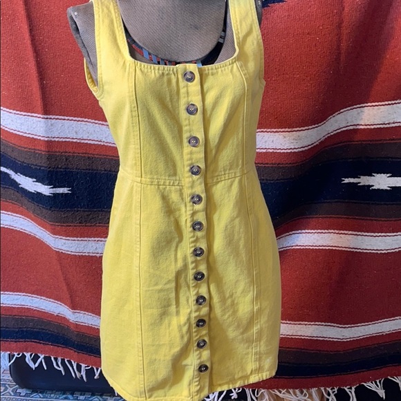 Adorable denim button down mini dress - Picture 1 of 3